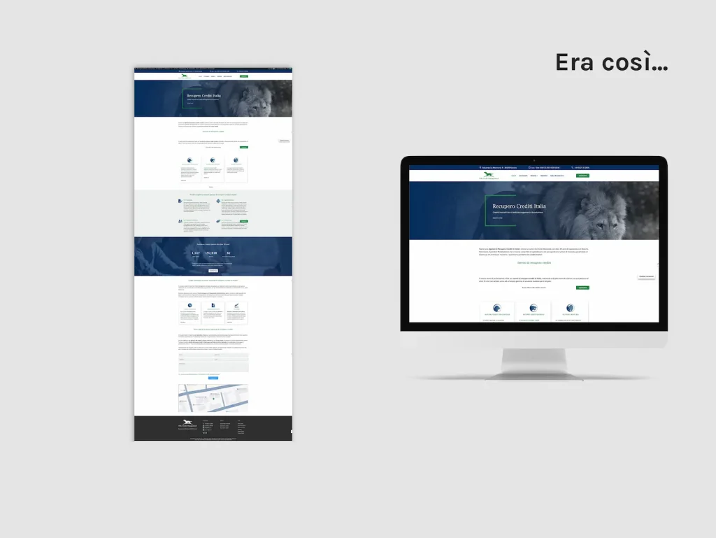 Homepage NSK Credit Management 2021 prima del restyling di Francesca Spampinato