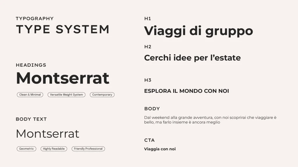 Montserrat moderno e leggibile per web design weekendieriviaggidigruppo – Francesca Spampinato
