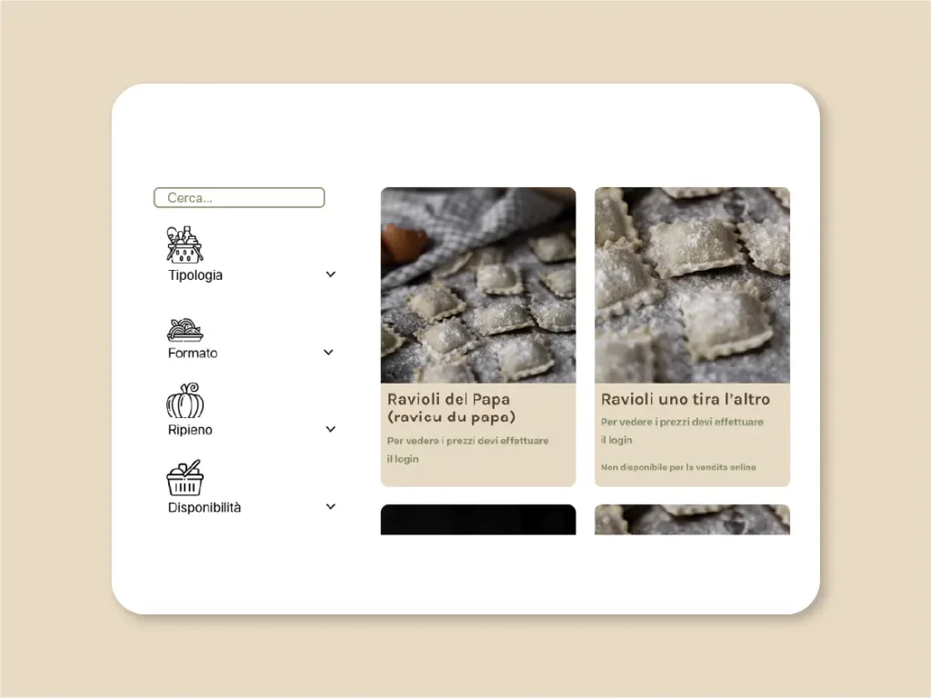 applicazione icone personalizzate pastifico la ginestra francesca spampinato web e graphic designer