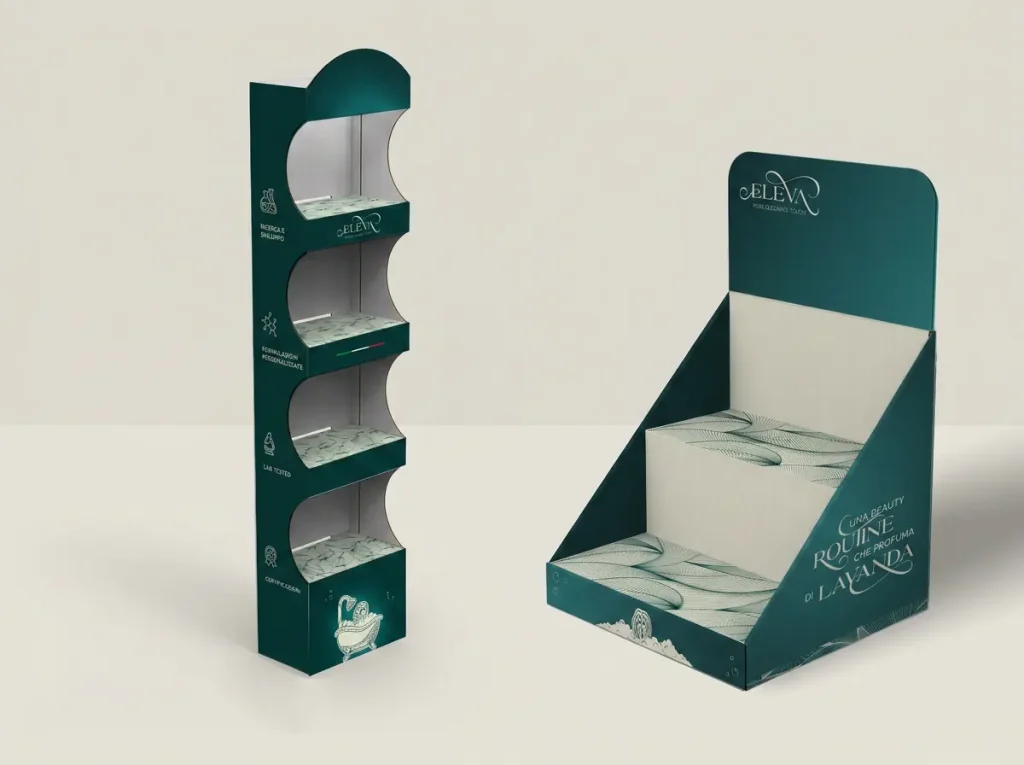 espositori per eleva Eleva francesca spampinato packaging design a none torino