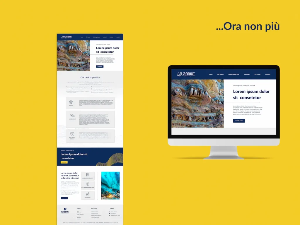 Restyling Gamut geofisica evoluzione dell'interfaccia web dopo l'intervento di francesca spampinato