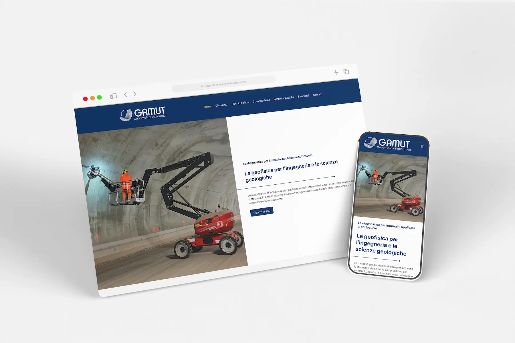 Restyling sito web gamut geofisica di francesca spampinato
